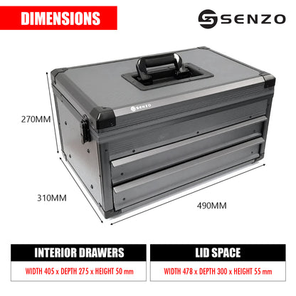 Senzo Professional Mechanics Toolbox (Double Drawer)