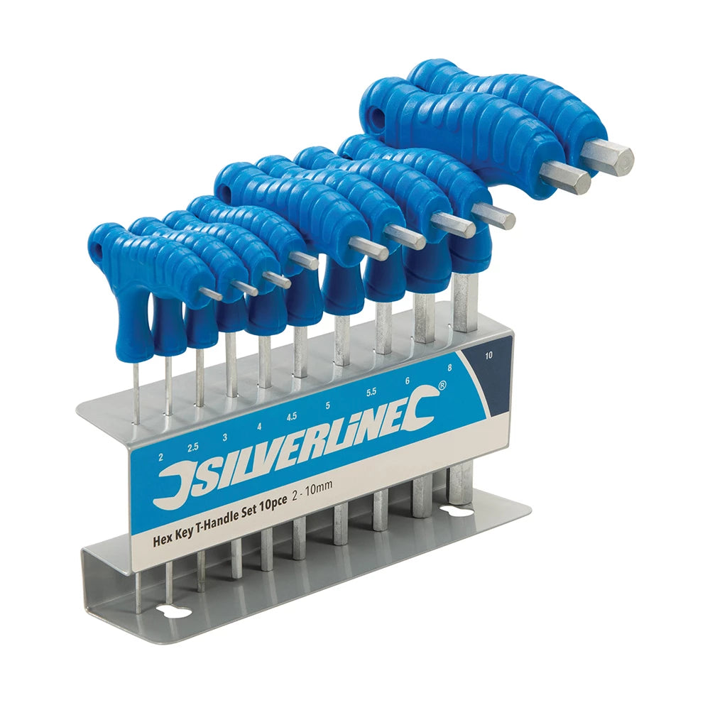 Silverline Hex Key T-Handle Set 10pce