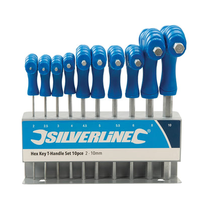 Silverline Hex Key T-Handle Set 10pce