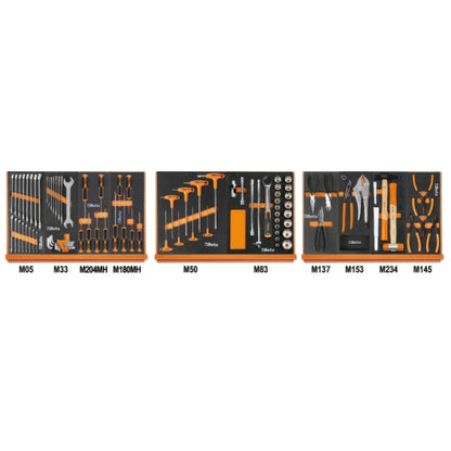 Beta Assortment of 90 tools for universal use in EVA foam trays