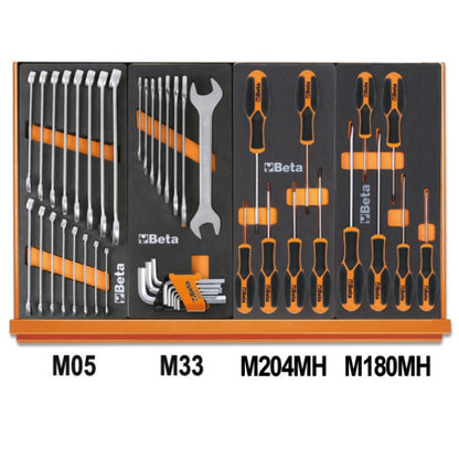Beta Assortment of 90 tools for universal use in EVA foam trays