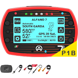 ALFANO7 A1080 2T, Protective Cover, USB Charging Cable, RPM Cable, K Gas Exhaust Sensor, K Extension Cable