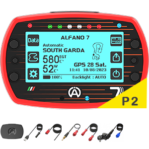 ALFANO7 A1080 2T, Protective Cover, USB Charging Cable, RPM Cable, NTC Water Sensor, NTC Extension Cable, Speed Sensor