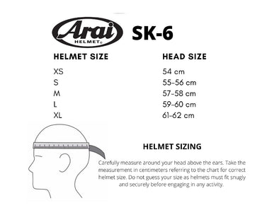 Arai SK-6 Adult Helmet, Iridium Visor & Spoiler Kit