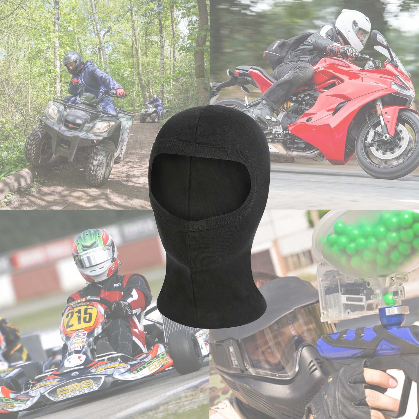 Balaclava Full Face Mask Under Helmet Karting Race Motorcycle Cycling