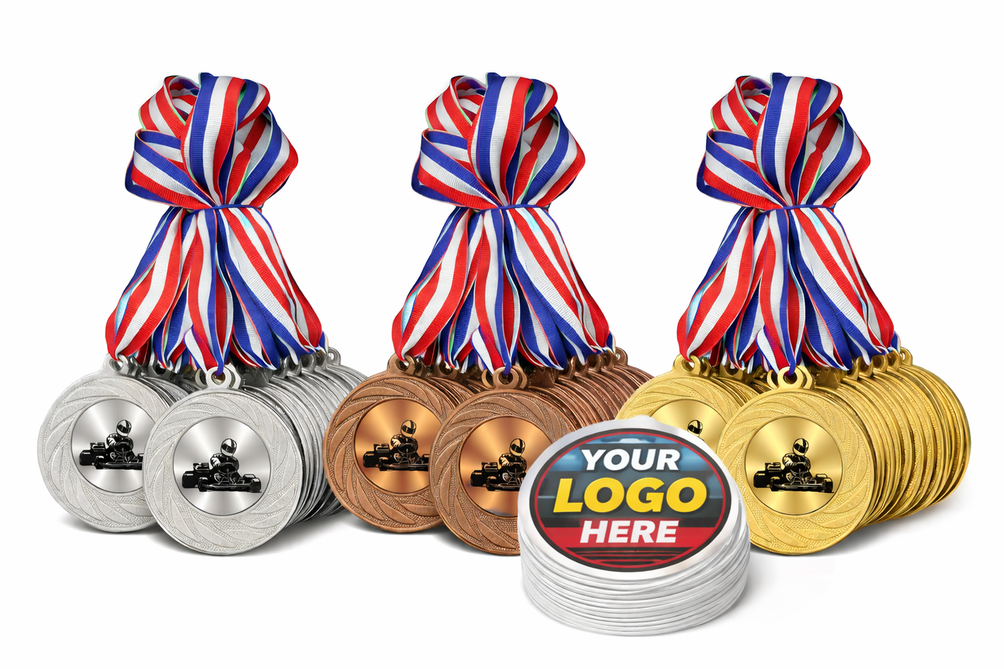 Karting Award Medal Bundle – 150 Medals, Ribbons & Custom Stickers