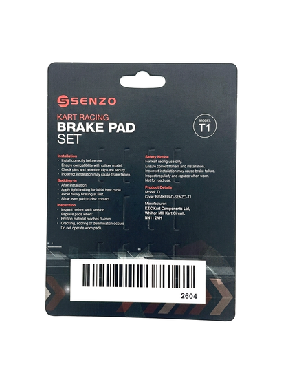 Senzo Brake Pad Set T1 OTK BSD BWD 2026