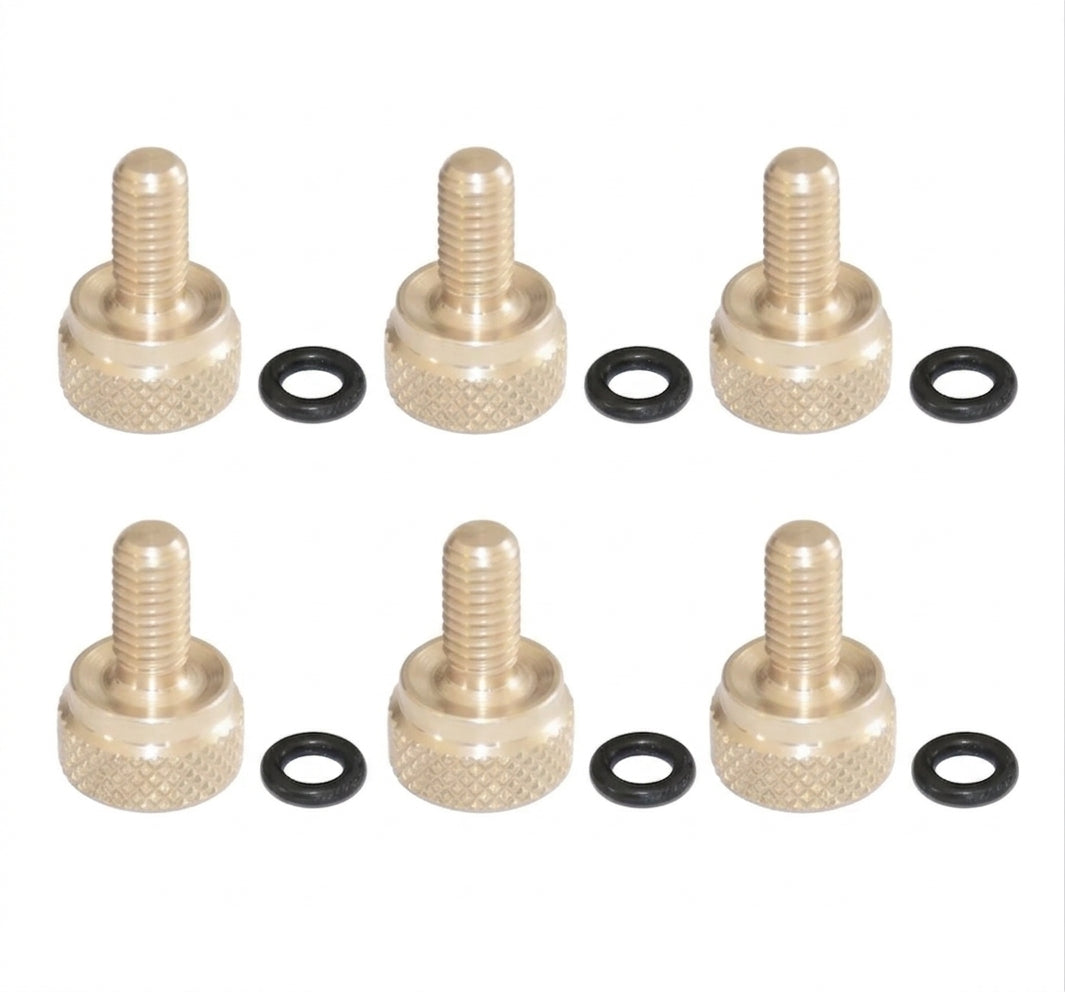 Wheel Bead Screw With O-Ring (OTK Finger Grip Style) 6-PACK