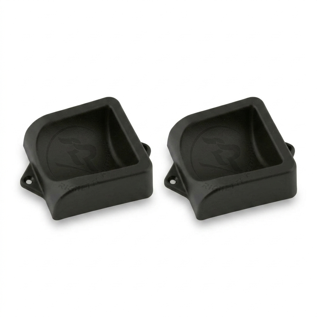 Plastic Foot Heel Rest Pair Black/Red
