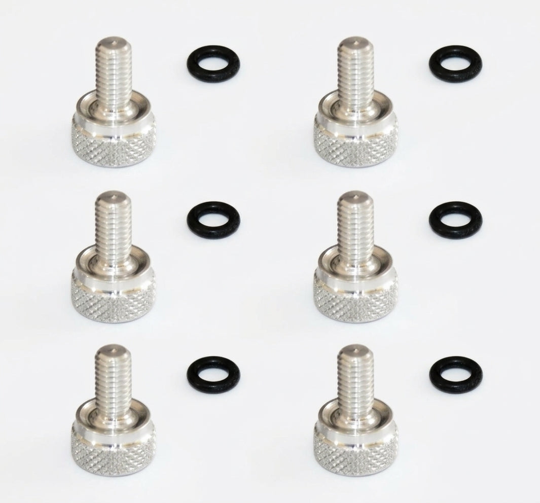Wheel Bead Screw With O-Ring (OTK Finger Grip Style) 6-PACK