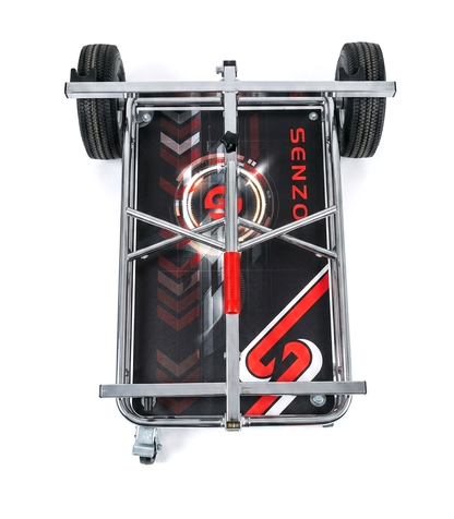 Senzo Chrome 4 Wheel Kart Trolley w/Tyre Posts (New 2026 Design!)