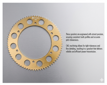 Senzo 219 Pitch CNC Gold Rear Sprocket