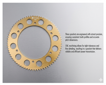 Senzo 219 Pitch CNC Gold Rear Sprocket