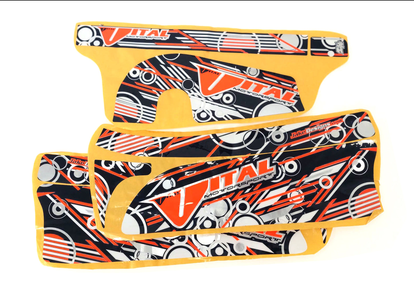 Used Vital Motorsports Chain Guard & Mk14 Pod Sticker Set