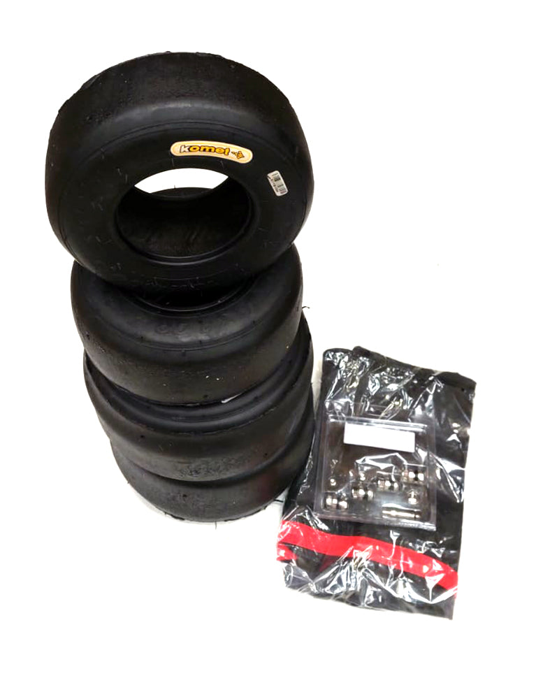 Used Komet K1D-M Tyre Slick Set Inc.Tyre Bag & Valve Kit