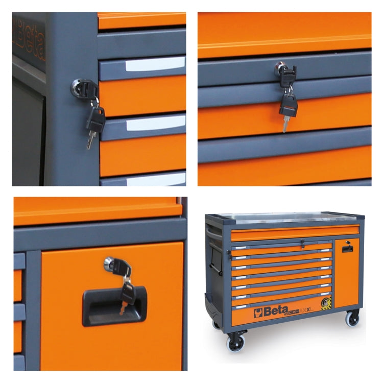 Beta Tools 8 Draw Rollercab - Grey