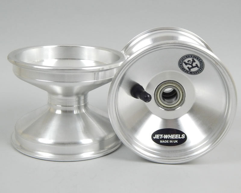 KC 5" Jet Wheels CNC Silver/Black Central Single Wheels