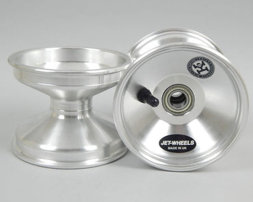 KC 5" Jet Wheels CNC Silver/Black Central Single Wheels