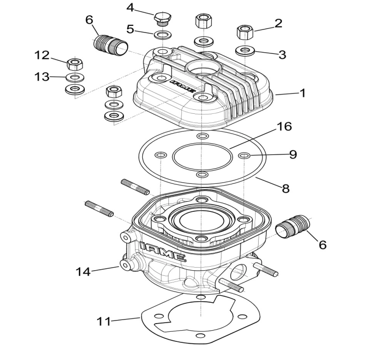 Iame Water Swift Cylinder Head