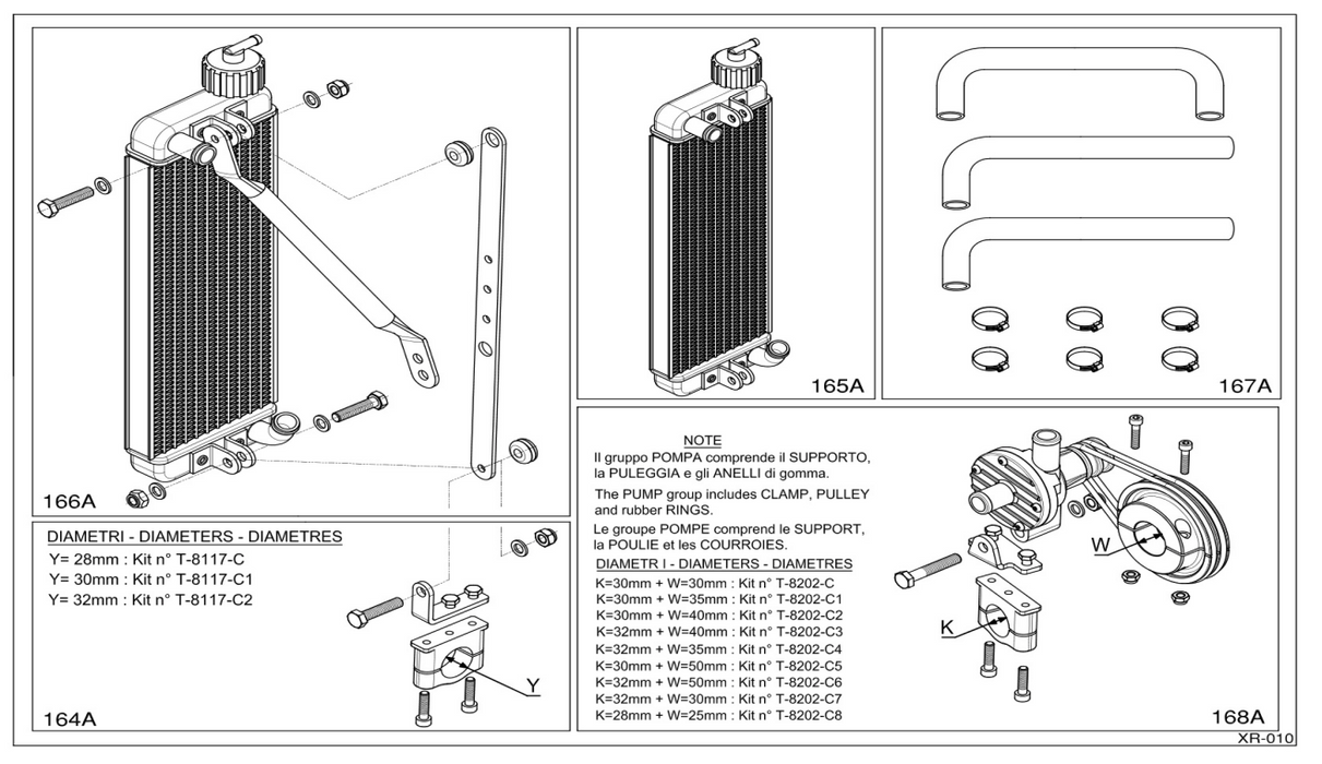 Iame Water Swift Radiator Support Kit (LT8730C)