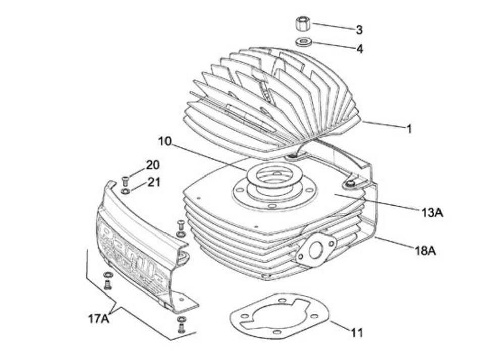 Iame Gazelle Cylinder Side Plastic