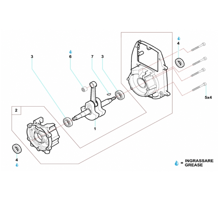 Comer C50 Crankcase