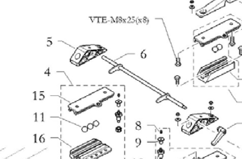 Freeline Tie Rod Release Lever N35 Assembly (6) 390mm