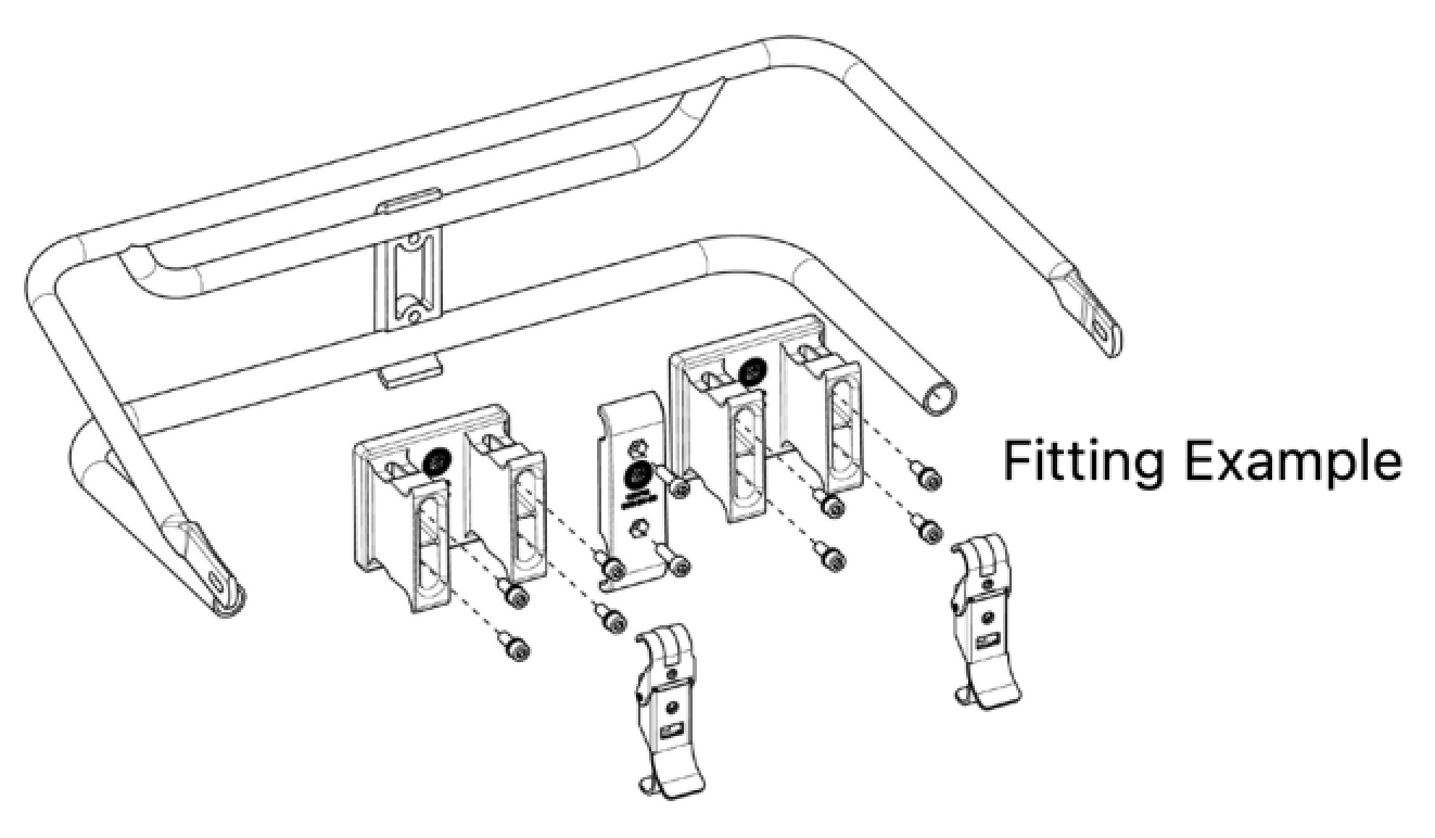 Black Front Spoiler Fixing Kit XTR Go Kart Racing