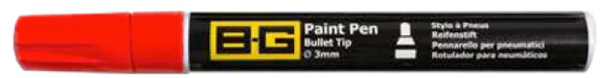 BG Tyre Paint Marker Pens 3mm Bullet Tip