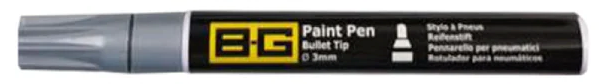 BG Tyre Paint Marker Pens 3mm Bullet Tip