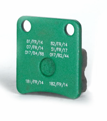 Kart Republic Mini Kart Front Brake Pad Set Kz/Rear Mini Green