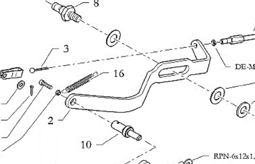 Freeline Accelerator Lock Lever Control Pin (10)