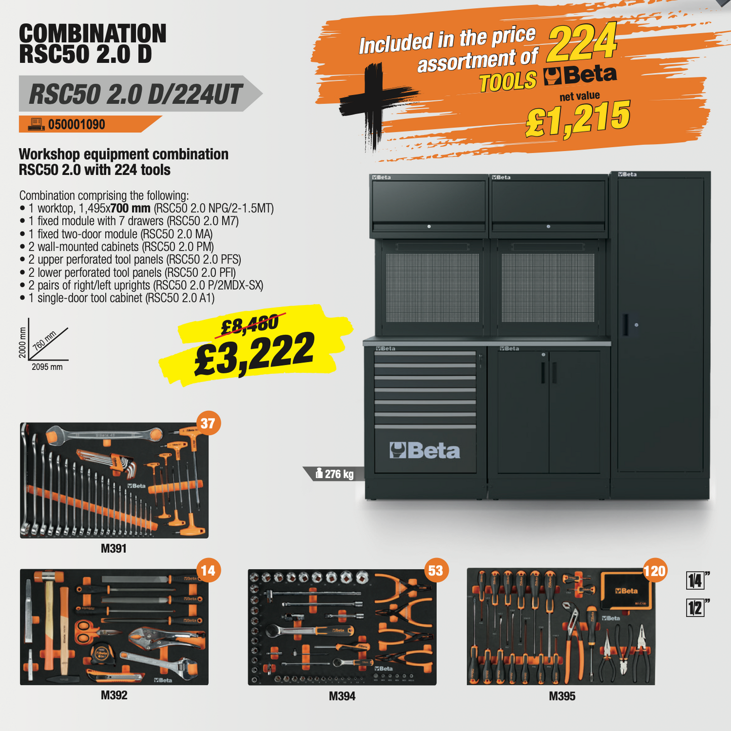BETA RSC50 2.0 D/224UT-WORKSHOP EQUIPMENT COMBINATION