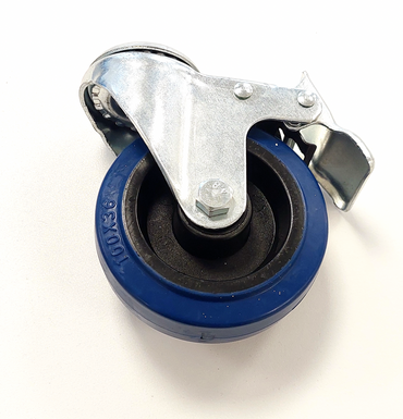 Large Blue Castor Wheel For 4 Wheel Trolley 100x36mm
