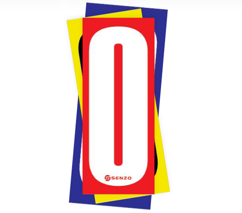 Senzo Small Number Bodywork Sticker 160mm x 65mm