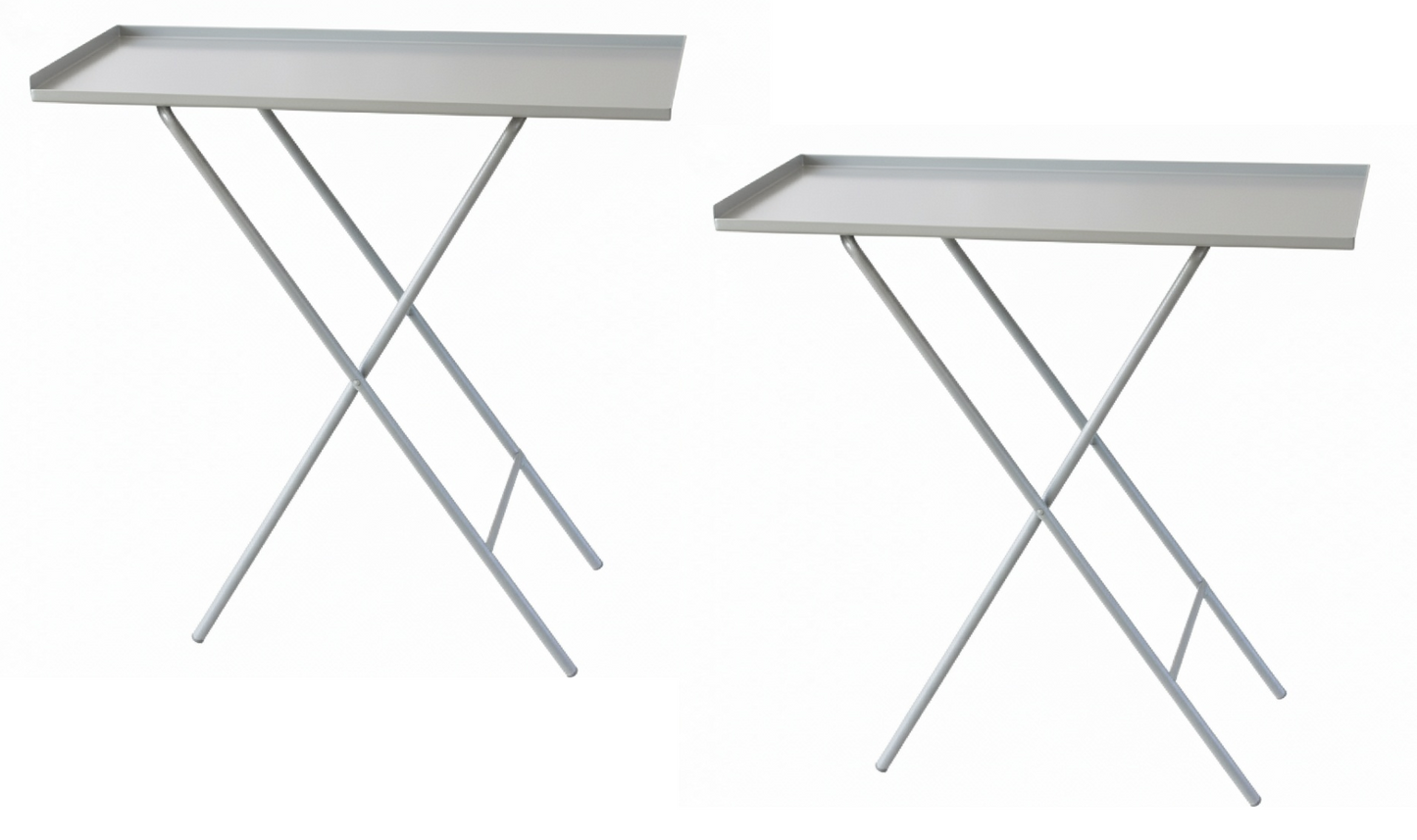 Folding Work Pit Table Pair