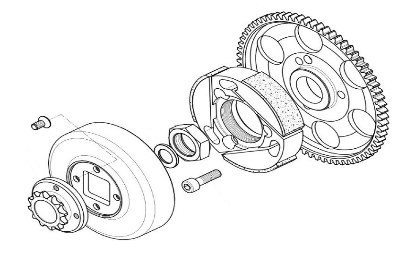 Iame X30 Clutch Assembly with Backing Plate
