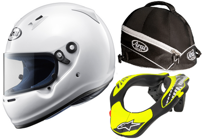 Youth Helmet Arai CK-6 Alpinestars Neck Holdall Bundle Racewear Pack
