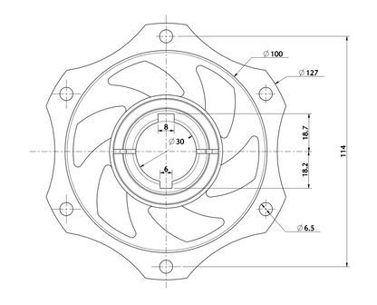 Gold 30mm Brake Disc Carrier