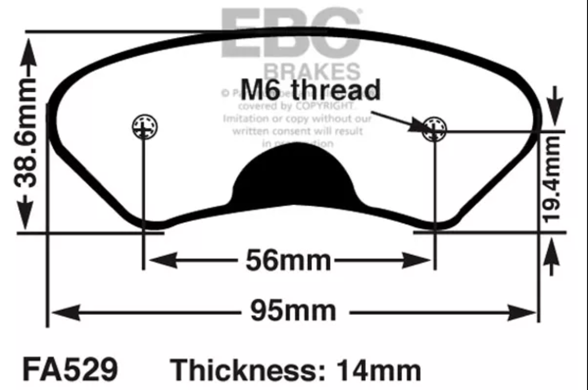EBC Brakes British Made Organic FA Series Brake Pads FA529S SOFT
