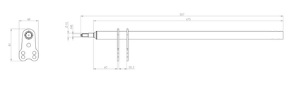 Steering Column M8 L.475mm (Compatible with OTK and others)