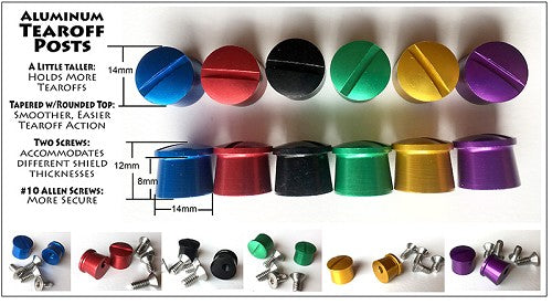 Tear Off Post Kit Anodized Aluminium Arai Bell – KKC Kart Components