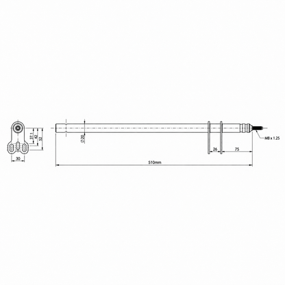 Steering Column M8 X 510mm