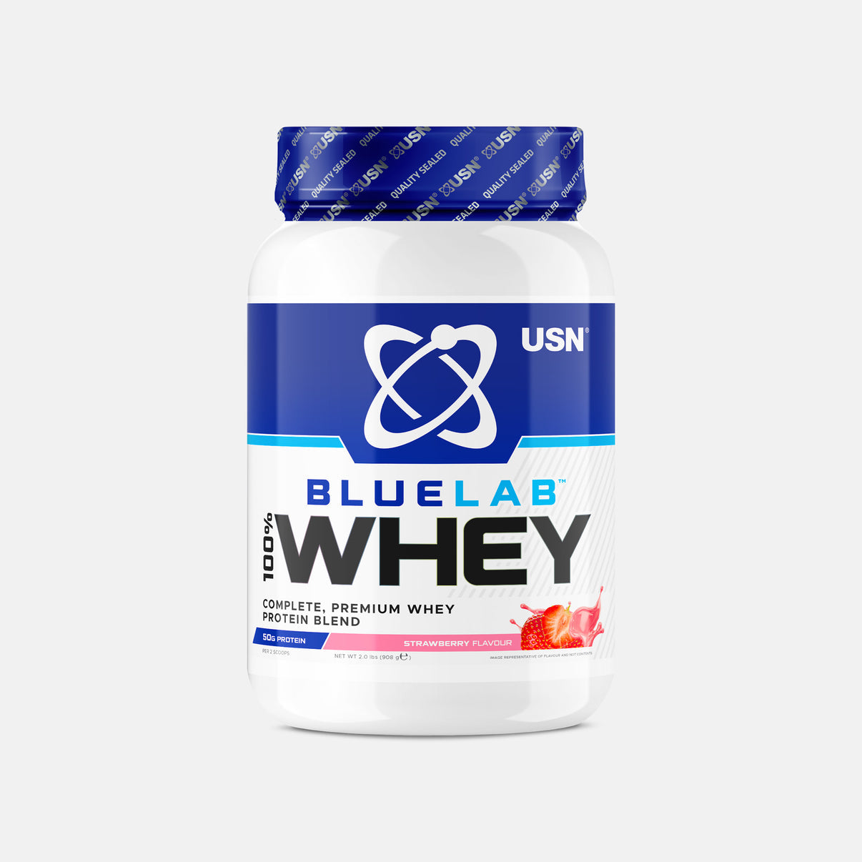 USN Blue Lab Whey Protein 908g Strawberry