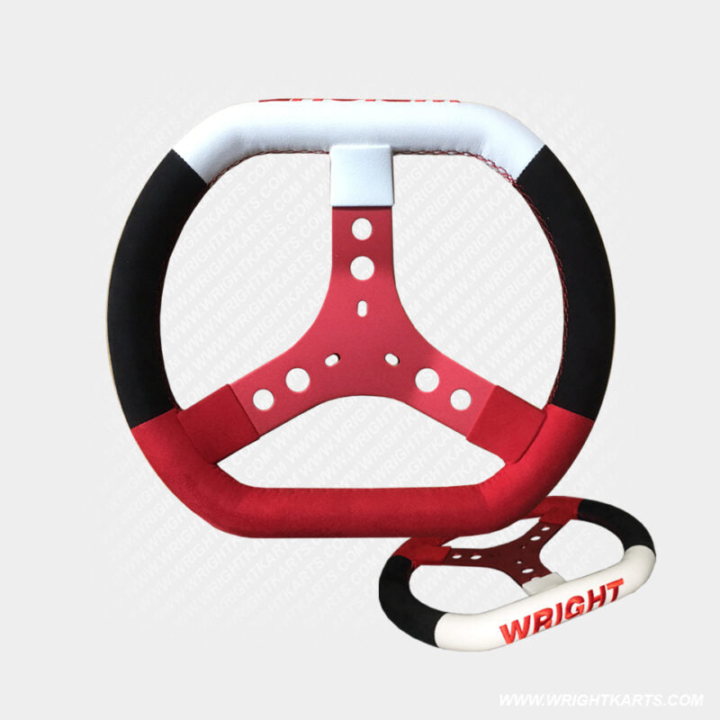 SWRD Wright W019D Steering Wheel 320mm Black/Red Suede