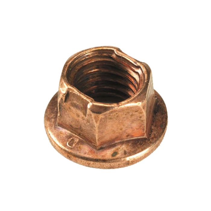 KNUT Flanged Copper Plated M8 Nut for Kart Wheels