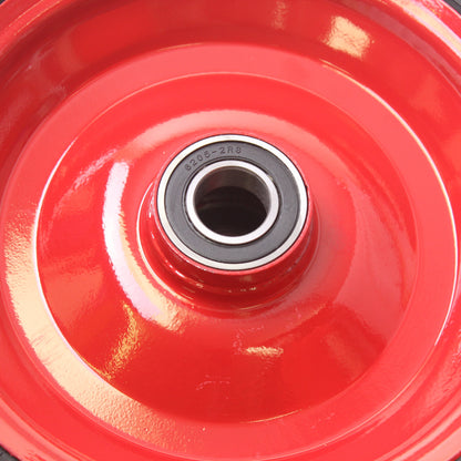 14" Red Pneumatic Wheel 3.50-8 with a Metal Rim for 25mm Axle Shaft