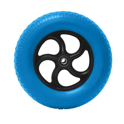14" BLUE PU WHEEL SIZE 3.25-8 16MM BORE BLACK SPOK