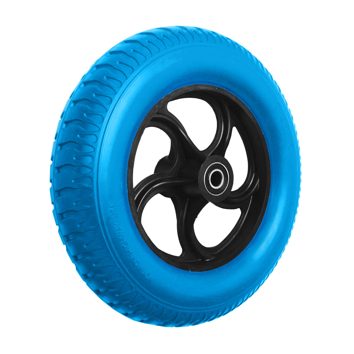 14" BLUE PU WHEEL SIZE 3.25-8 16MM BORE BLACK SPOK