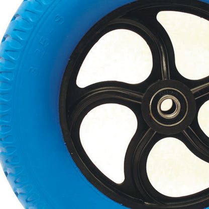 14" BLUE PU WHEEL SIZE 3.25-8 16MM BORE BLACK SPOK